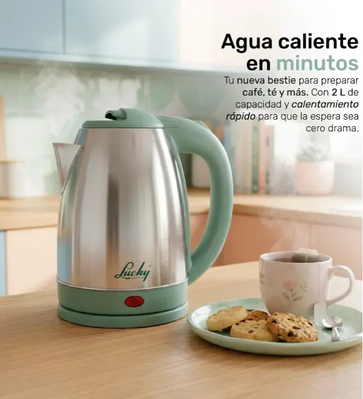Hervidor Eléctrico de Acero Inoxidable Teazzy 2L Lucky – M95800080