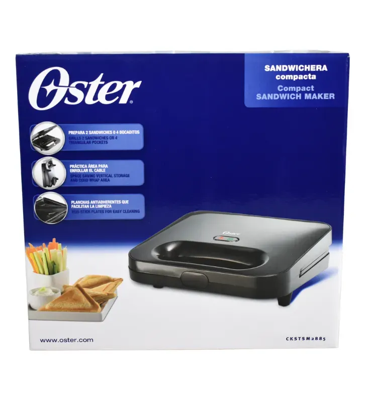 Sandwichera Compacta Oster 2 Sándwiches – CKSTSM2885-013