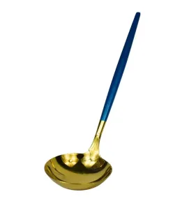 Cuchara AH9-003 dorada con mango azul – acero inoxidable