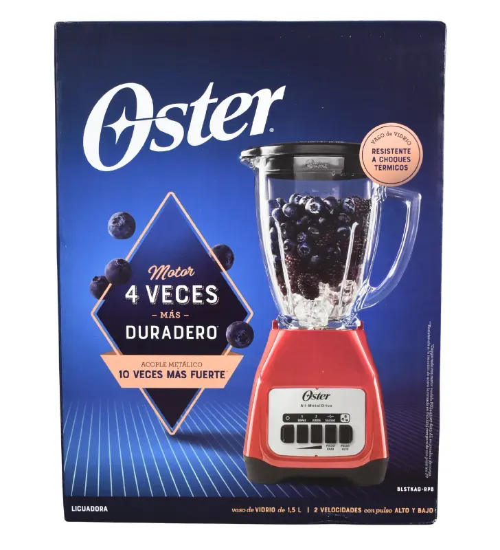 Licuadora Oster 2 Velocidades Roja Vaso Vidrio – 2110245