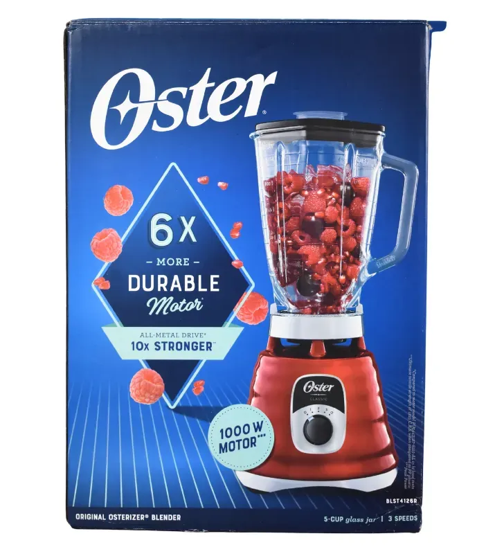 Licuadora Clásica Oster 3 Velocidades 1000W Roja – 2113682