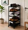 Zapatera con Ruedas 10 Pares Zip 10 Italhome Negra