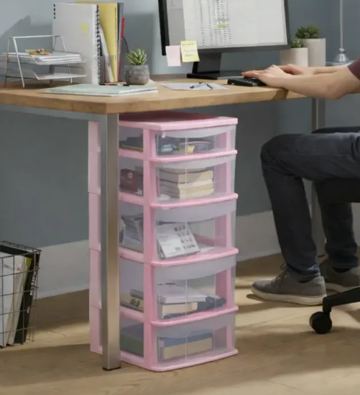Cajonera de 5 Cajones Fox 5 Italhome Rosa
