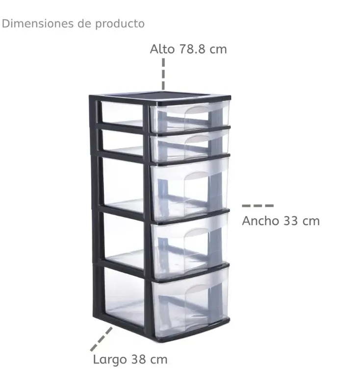 Cajonera de 5 Cajones Fox 5 Italhome Rosa