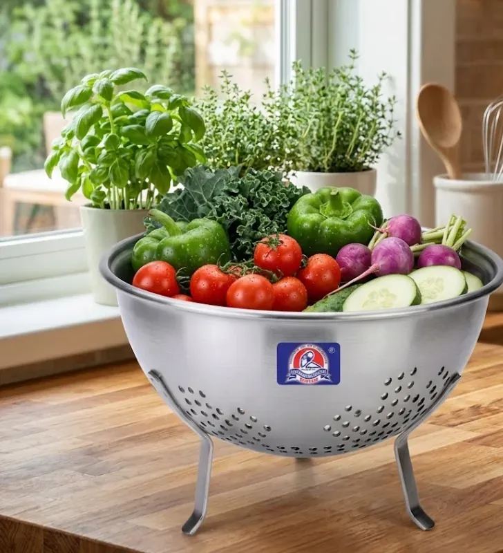 Escurridor de Verduras de Aluminio con Patas | Cocina Perico