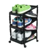 Zapatera Extensible con Ruedas Zip 6 Italhome Negra – Art. 146