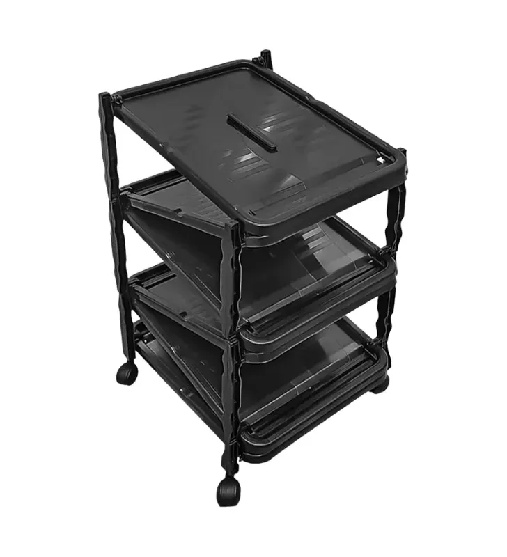 Zapatera Extensible con Ruedas Zip 6 Italhome Negra – Art. 146