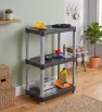 Rack Organizador de 3 Niveles Italhome Negro Gris – Mod. 8278