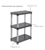Rack Organizador de 3 Niveles Italhome Negro Gris – Mod. 8278