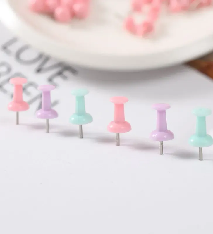 Set de Tachuelas Push‑Pin y Chinches | Oficina y Escuela | Colores Surtidos