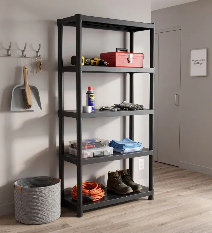 Rack de Almacenaje de 5 Niveles Italhome Negro – Mod. 8273