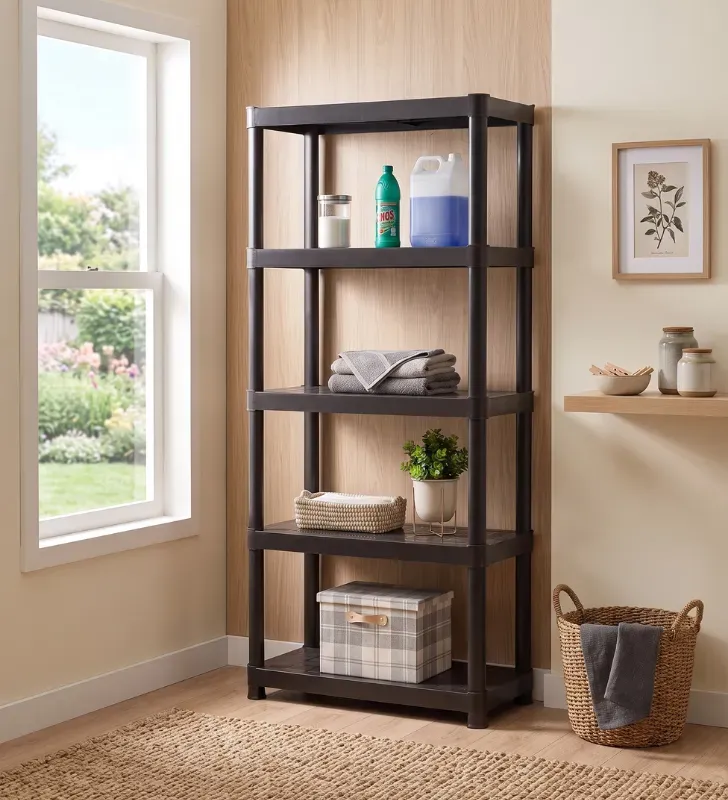 Rack Grande de 5 Niveles Cerrado Italhome Negro – Mod. 8259