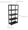 Rack Grande de 5 Niveles Cerrado Italhome Negro – Mod. 8259