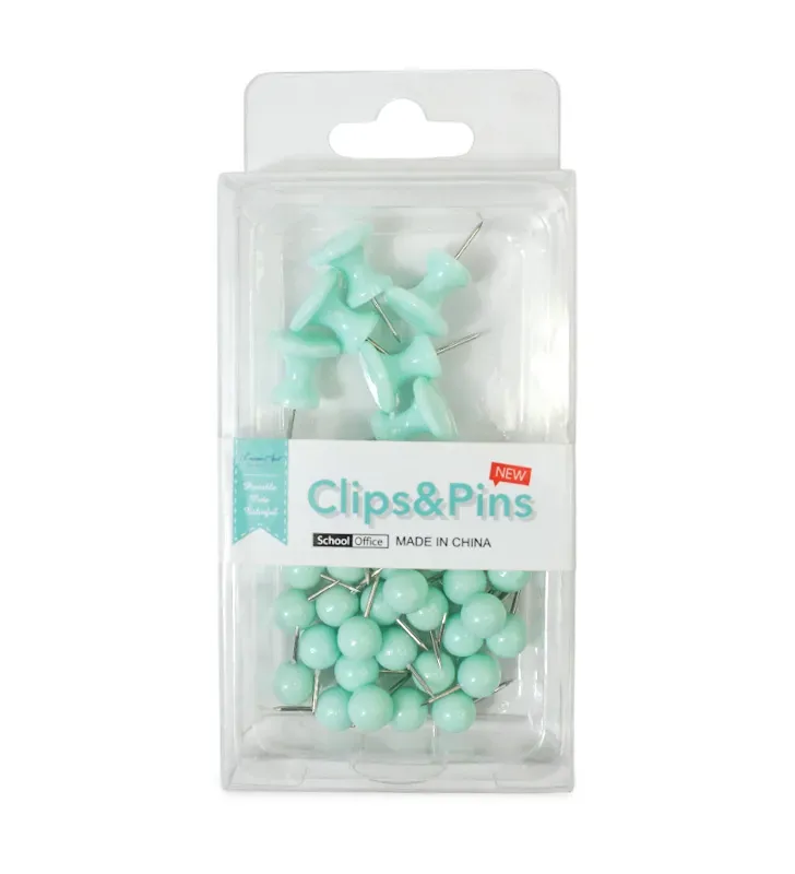 Set de Tachuelas Push‑Pin y Chinches | Oficina y Escuela | Colores Surtidos