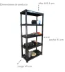 Rack Grande de 5 Niveles Calado Italhome Negro – Mod. 8258