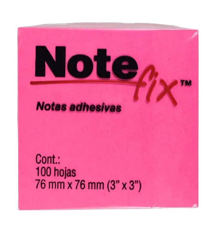 Notas Adhesivas Notefix 3x3 Rosa Neón 3M – 7699-1