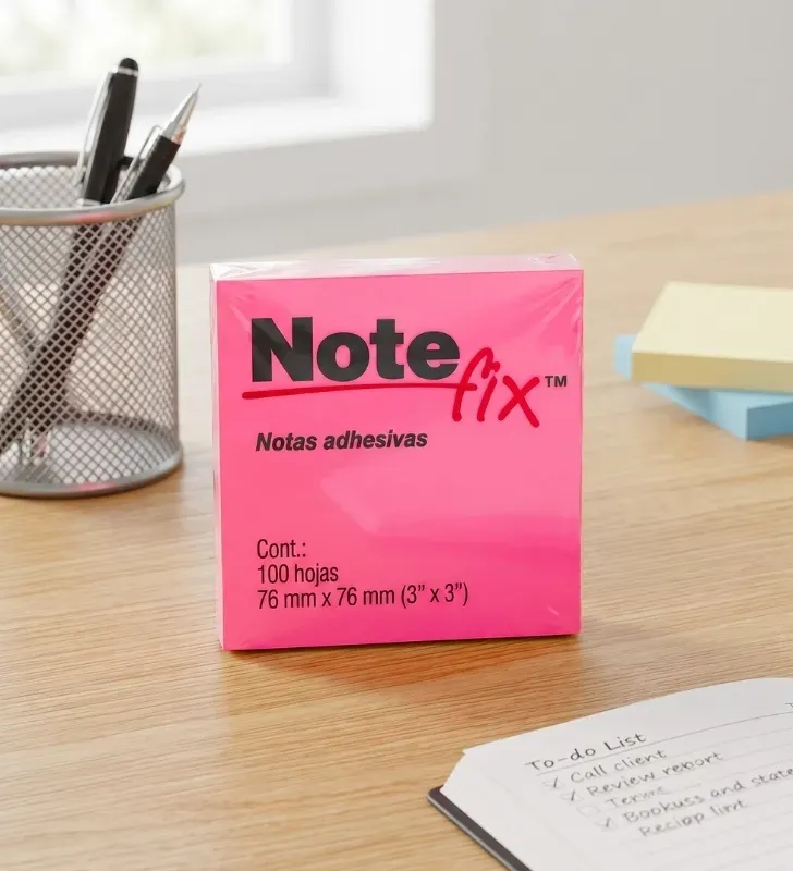 Notas Adhesivas Notefix 3x3 Rosa Neón 3M – 7699-1