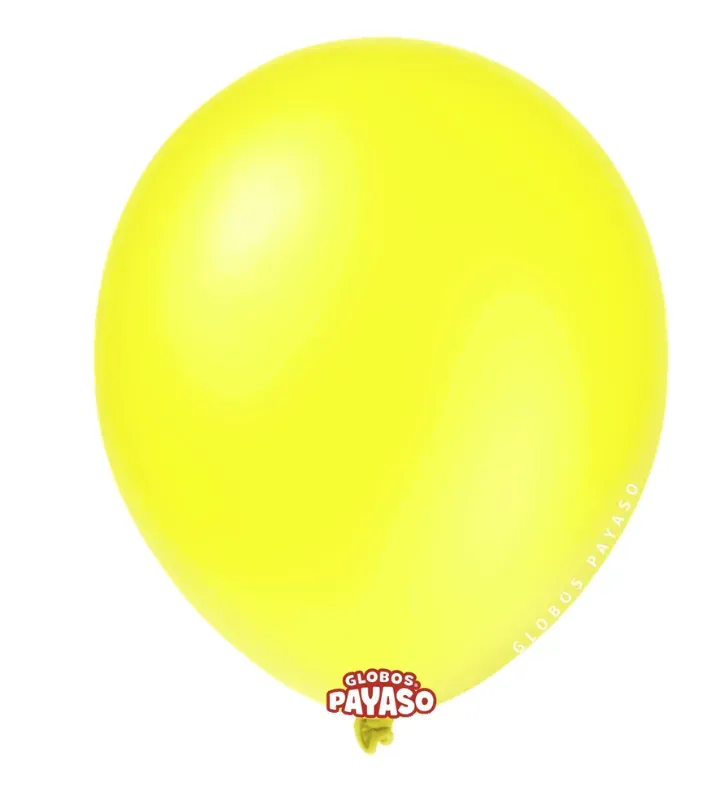 Globos Payaso Amarillo Canario No. 7 con 100 pz – Línea Decorativa