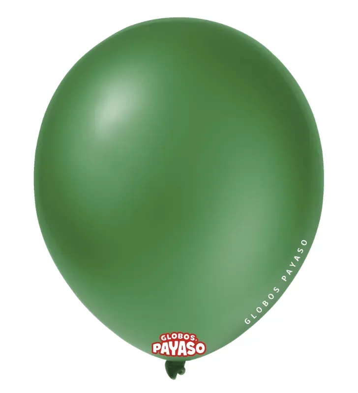 Globos Payaso Verde Esmeralda No. 9 con 100 pz – Línea Decorativa