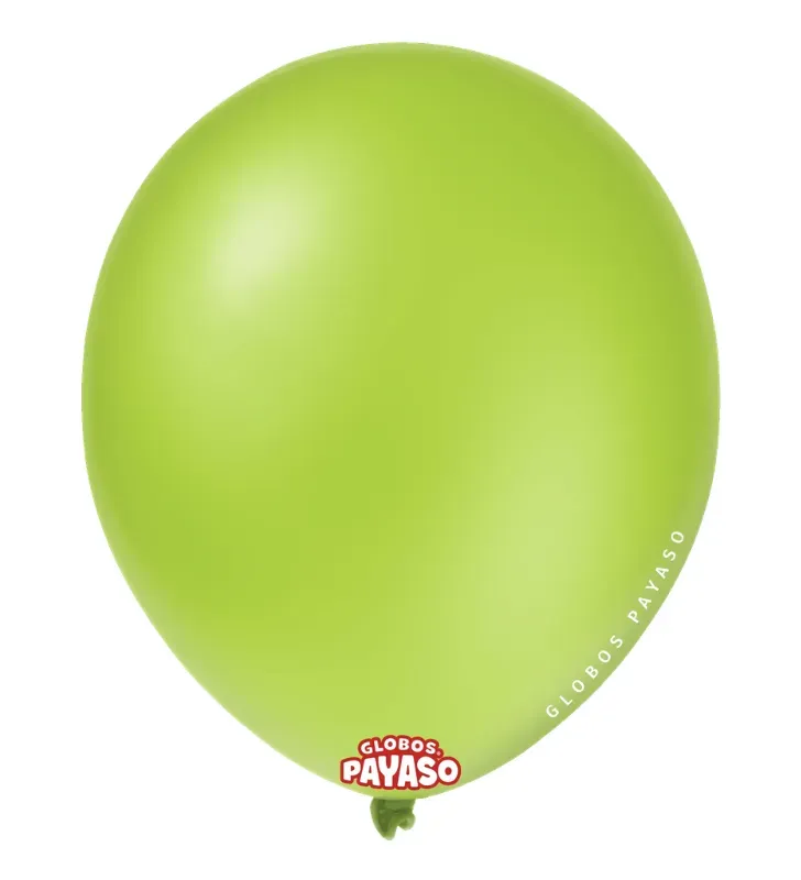 Globos Payaso Verde Lima No. 9 con 100 pz – Línea Decorativa