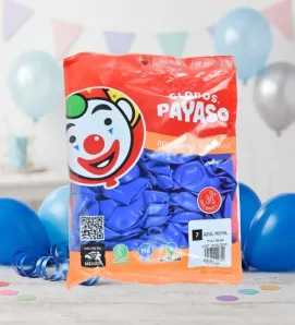 Globos Payaso Azul Royal No. 7 con 100 pz – Línea Decorativa