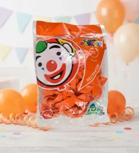 Globos Payaso Naranja Sol No. 9 con 100 pz – Línea Decorativa