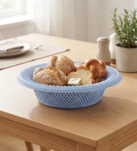 Panera de Plástico Plastipop Tipo Mimbre – Colores Surtidos