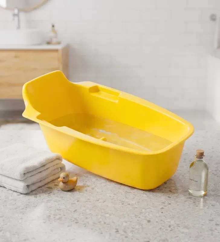 Bañera Lisa de Plástico Europlast – Tina para Bebé de 35 Litros