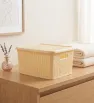 Canasta Organizadora Europlast Jacky Mediana – Cesto con Tapa Beige