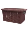 Canasta Organizadora Europlast Jacky Chica – Cesto con Tapa Chocolate