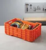Caja Industrial Europlast Gigante de 25 – Tara Cerrada Naranja 70 Kg