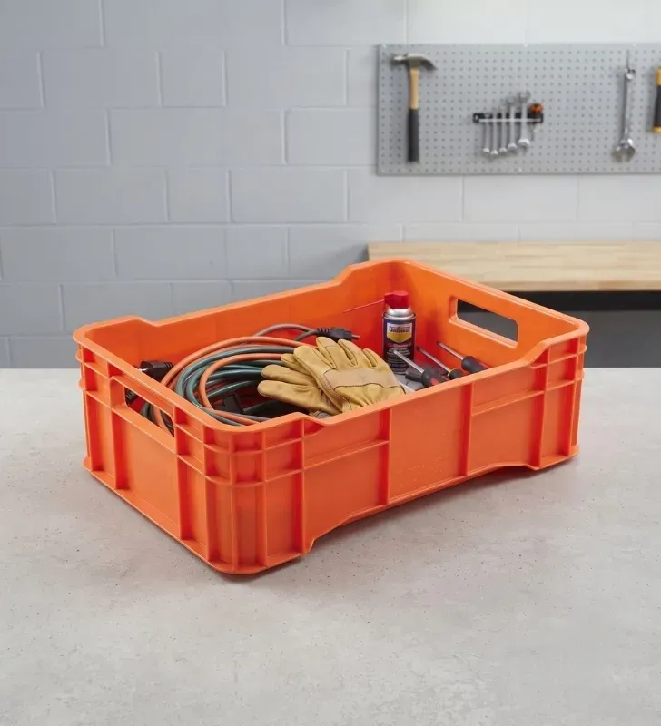 Caja Industrial Europlast Walterino Mediana – Tara Cerrada Naranja 15 kg