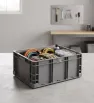 Container Industrial Europlast 24/15/9 – Caja Cerrada Gris / Negra