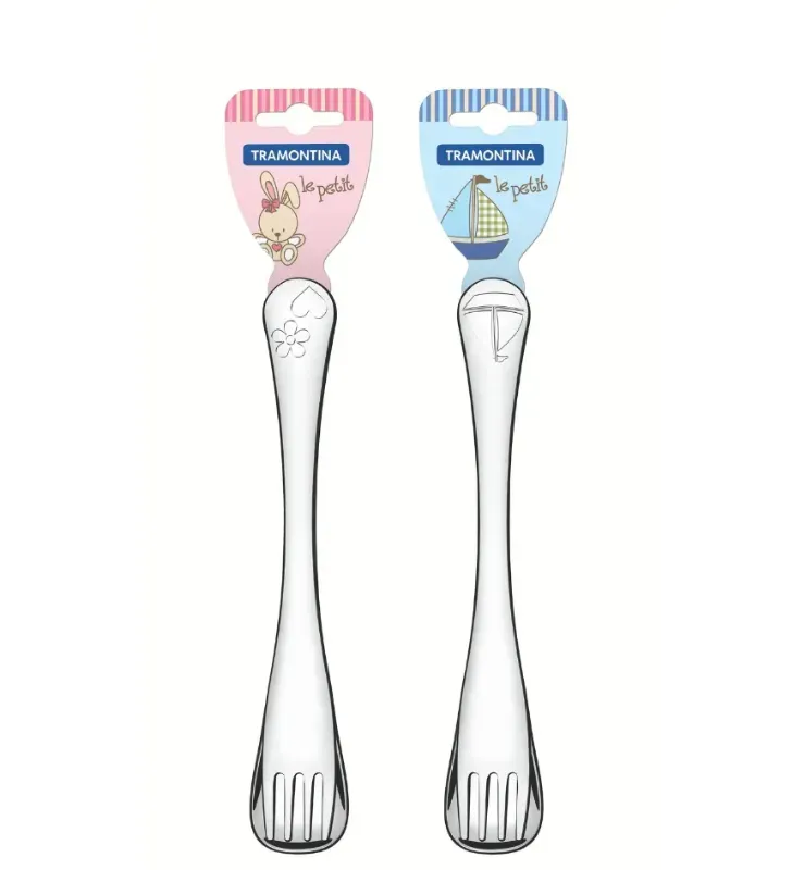 Juego de Cubiertos Tramontina Le Petit – Set Infantil 2 Piezas Acero Inoxidable