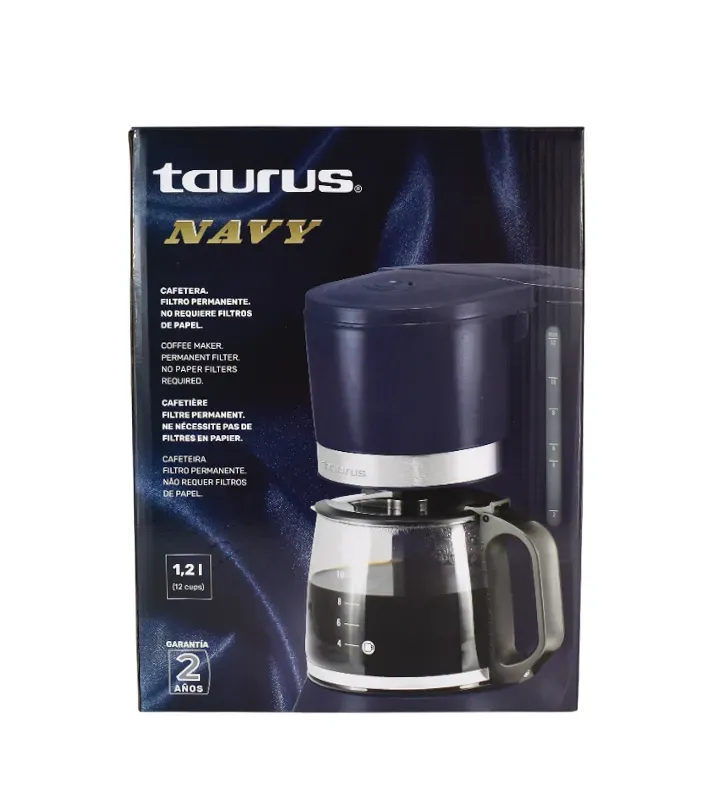 Cafetera Taurus CoffeeMax 12 Navy | 12 tazas, 700 W, filtro permanente