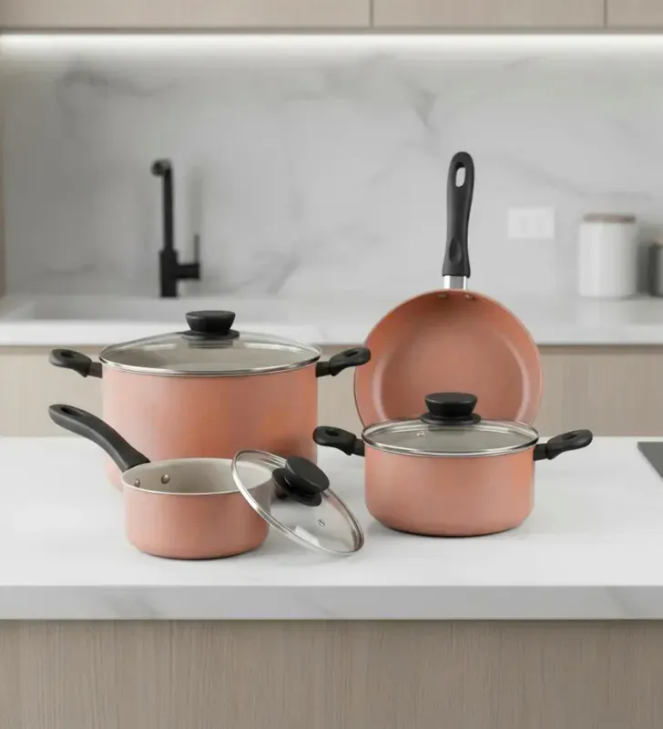 Batería de Cocina Tramontina Linz 7 Pzs – Antiadherente Nude 28299-308