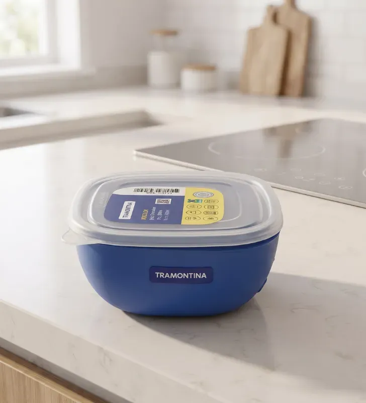 Pote Contenedor Tramontina 300 ml – Recipiente Azul Libre de BPA 25099-986