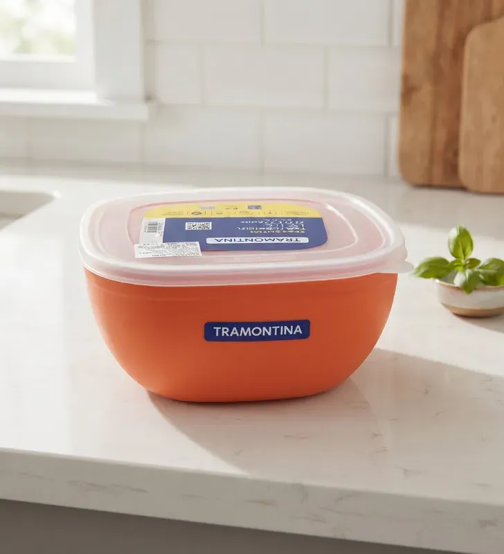 Pote 25099-988 Contenedor Tramontina MixColor 2 Litros – Recipiente Naranja Libre de BPA 25099-988