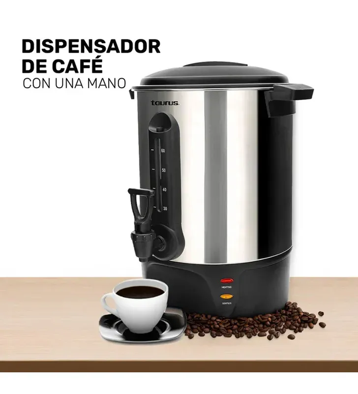 Cafetera Taurus Coffee Station 60 | 60 tazas, 1 500 W, filtro permanente