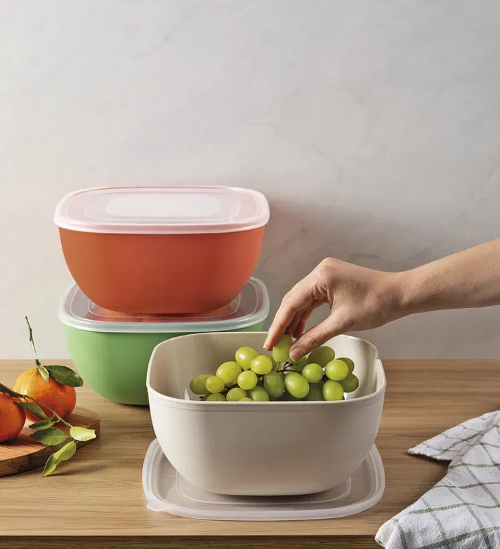 Pote Contenedor Tramontina MixColor 4 Litros – Recipiente Plástico Antimicrobiano 25099-989