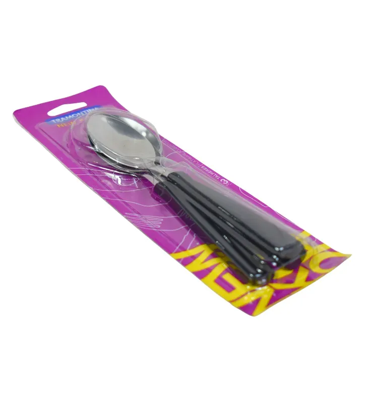 Juego de Cucharas de Mesa Tramontina New Kolor 3 Pzs Negro – 23163-300