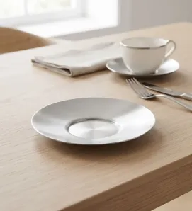 Plato para Taza 15 cm Acero Inoxidable MKM HORECA – Uso Profesional