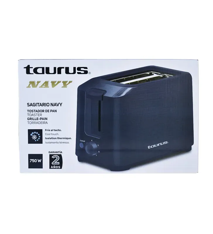 Tostador Taurus Sagitario Navy 2 rebanadas | Azul 7 niveles