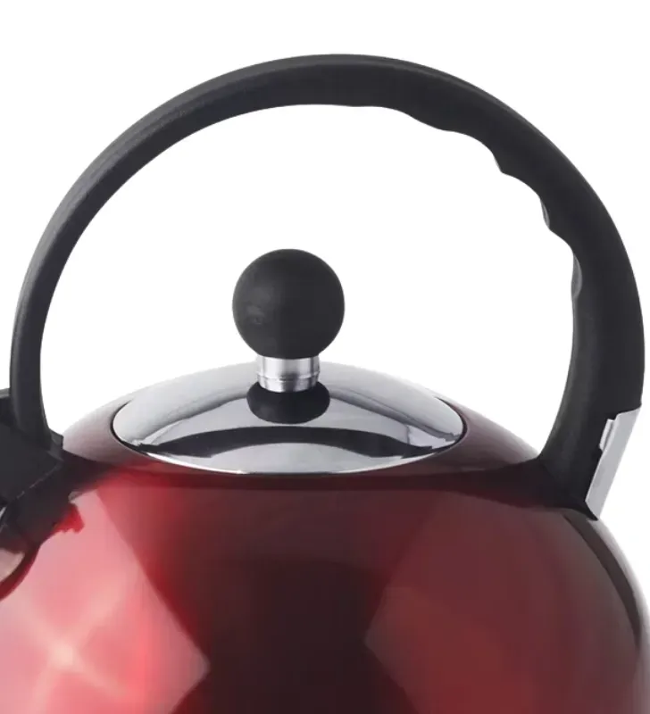 Tetera Acero Inoxidable 2L Cinsa Rojo Metálico 323631 – Silbato