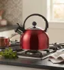 Tetera Acero Inoxidable 2L Cinsa Rojo Metálico 323631 – Silbato