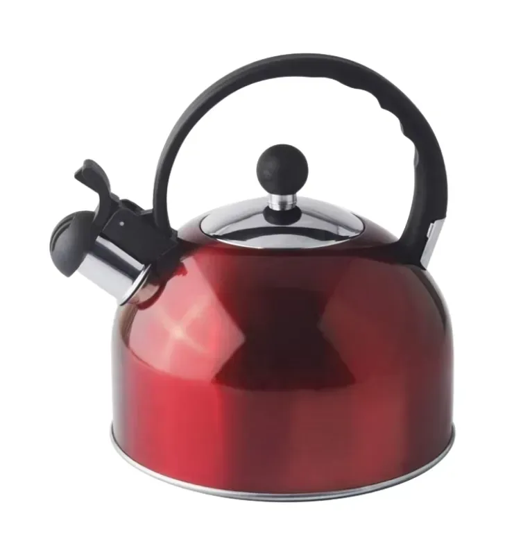 Tetera Acero Inoxidable 2L Cinsa Rojo Metálico 323631 – Silbato