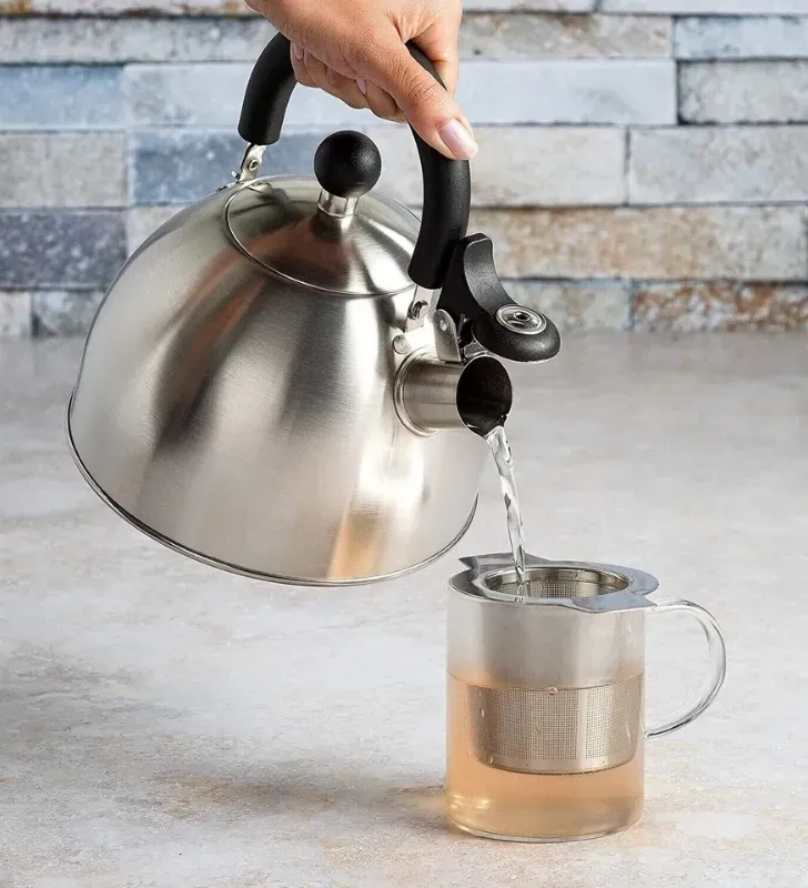 Tetera Acero Inoxidable 2.5L Cinsa Plata 323634 – Silbato