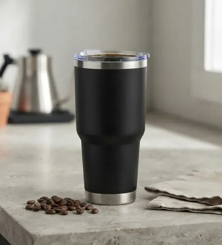 Vaso Termo Acero Inoxidable 30 oz Negro Travessa 150-203-030