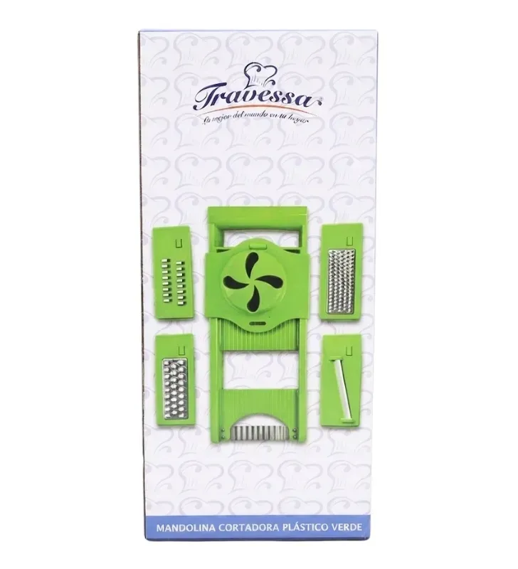 Mandolina Cortadora Plástico Verde Travessa 020-011-001 – Acero Inox