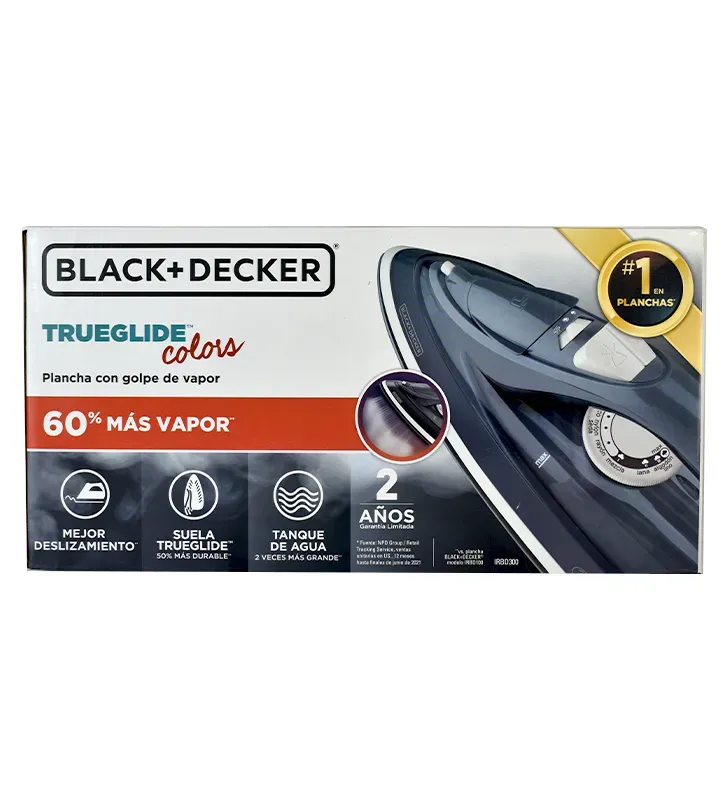 Plancha Black & Decker TrueGlide IRBD300 Azul | 1 200 W Anti‑adherente